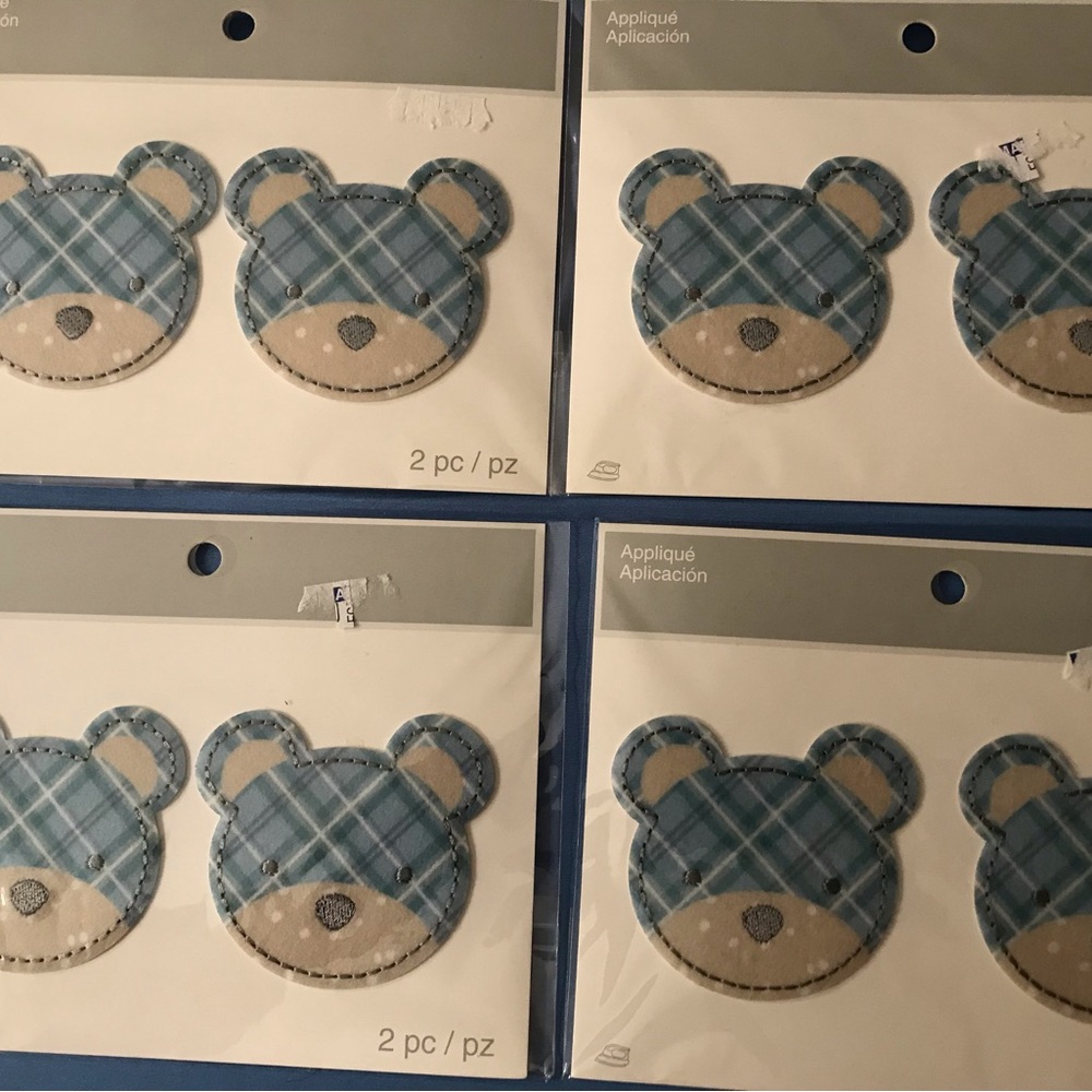 Blue Bear Appliqué Patch - Kids Accessories lit 8 baby hat jean iron on